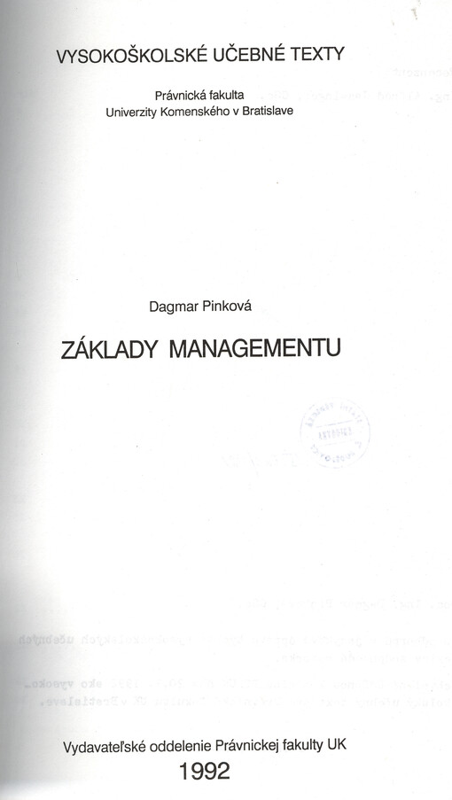 Základy managementu