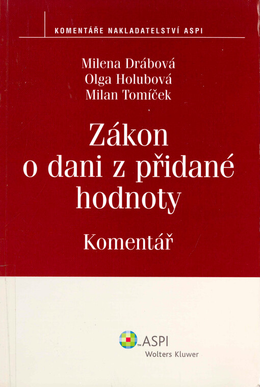 Zákon o dani z přidané hodnoty : komentář