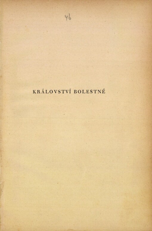 Království bolestné =: Il regno doloroso