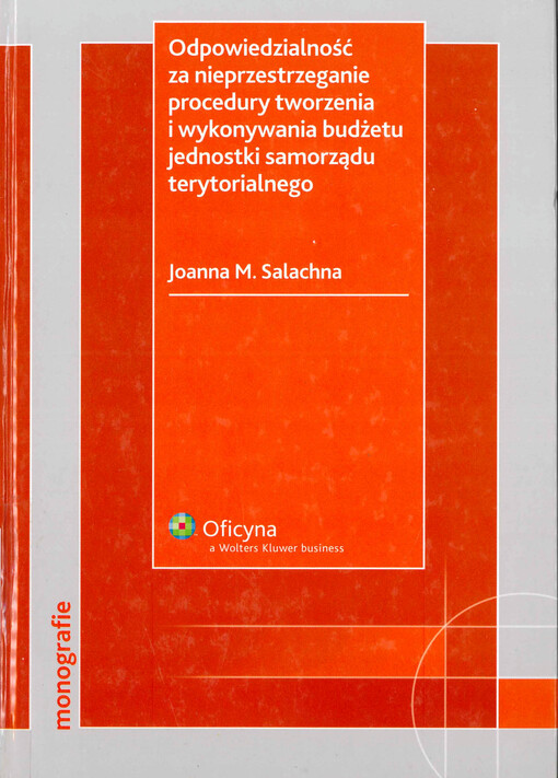 Odpowiedzialność za nieprzestrzeganie procedury tworzenia i wykonywania budżetu jednostki samorządu terytorialnego