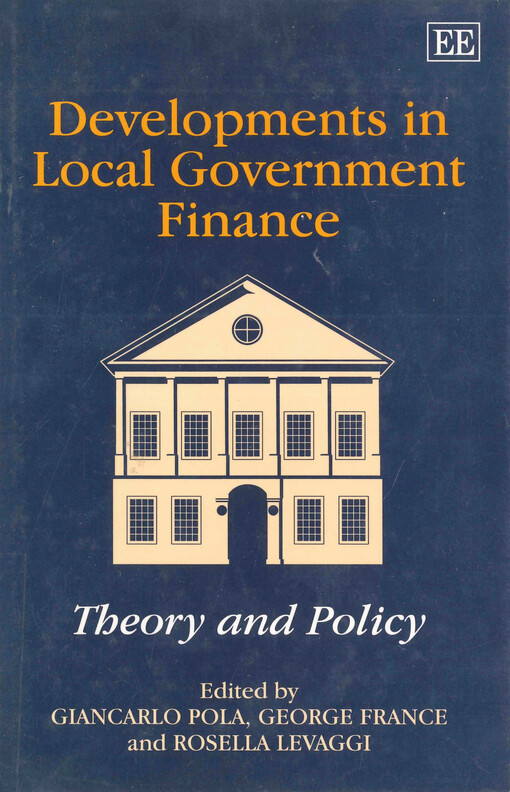 Developments in local government finance :theory and policy