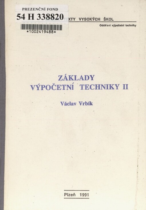 Základy výpočetní techniky II