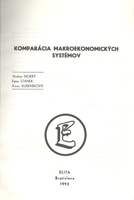 Komparácia makroekonomických systémov