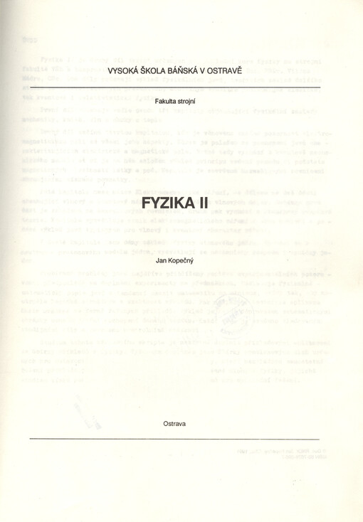 Fyzika II