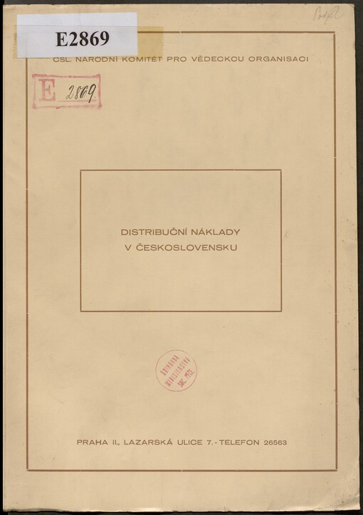 Distribuční náklady v Československu