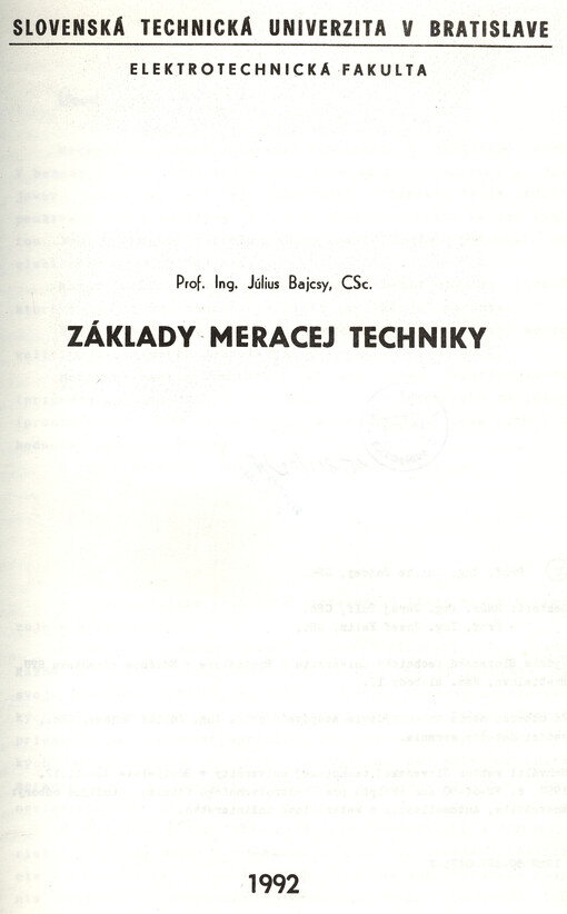 Základy meracej techniky