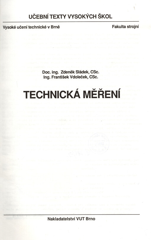 Technická měření