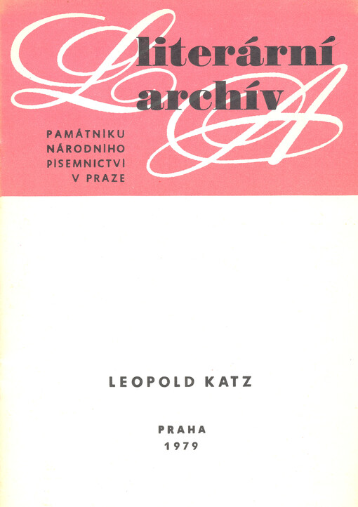 Leopold Katz (1854-1927) :písemná pozůstalost