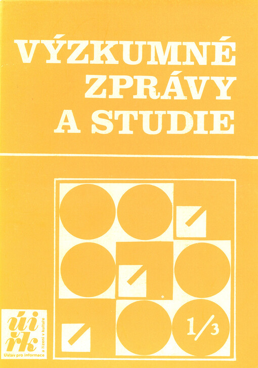 Budování řídícího a informačního systému kultury ve vazbě na národní výbory v Jihočeském kraji. 1/3, Ekonomická analýza programu rozvoje kultury