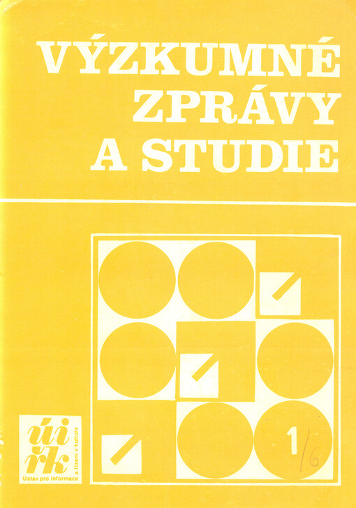 Budování řídícího a informačního systému kultury ve vazbě na národní výbory v Jihočeském kraji : souhrnná výzkumná zpráva