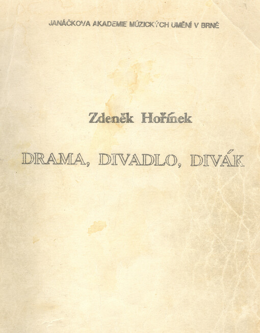 Drama, divadlo, divák