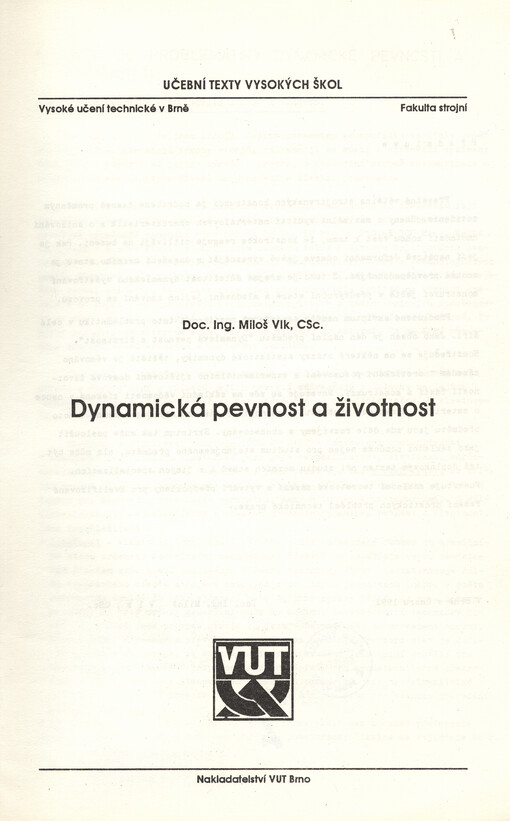 Dynamická pevnost a životnost