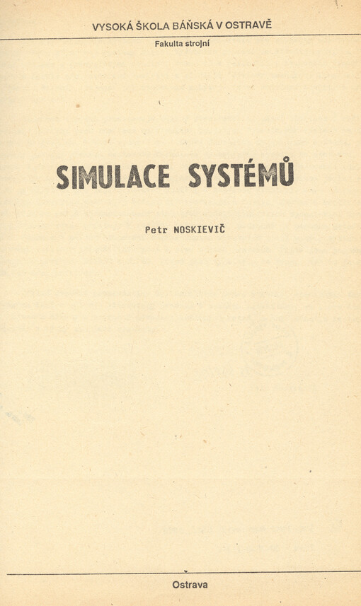 Simulace systémů