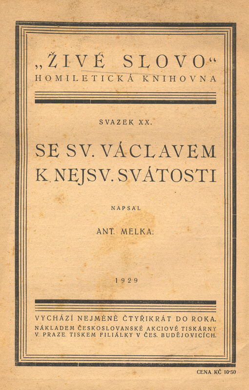 Se sv. Václavem k Nejsv. Svátosti :(sanctissimum řada III)