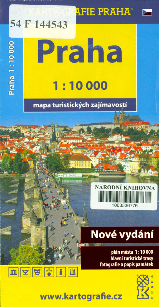 Praha : mapa turistických zajímavostí