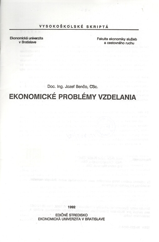 Ekonomické problémy vzdelania