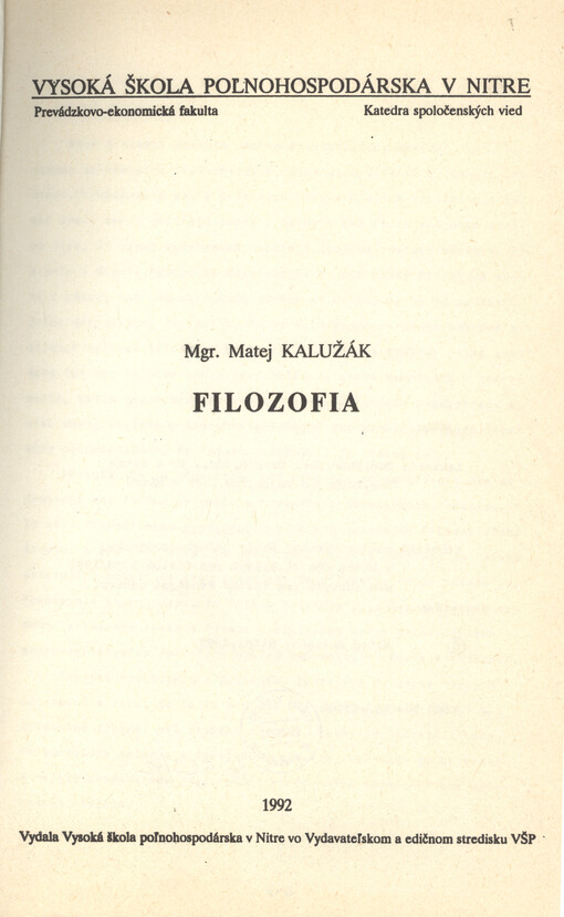 Filozofia