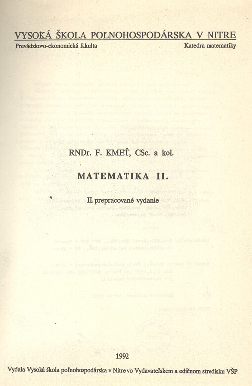 Matematika 2