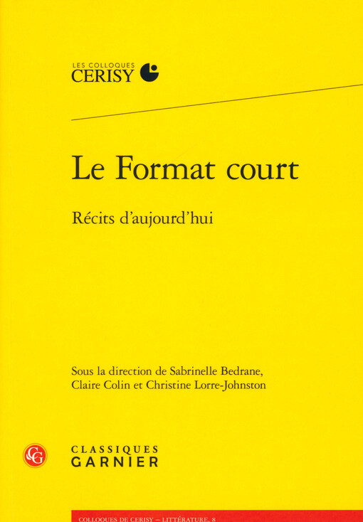 Le format court : récits d'ajourd'hui