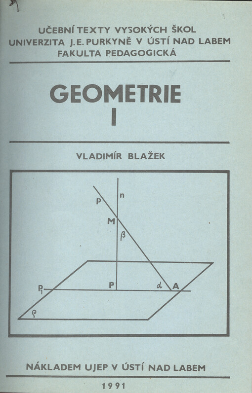 Geometrie I.