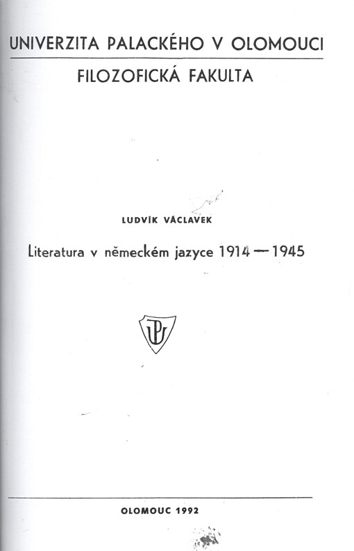 Literatura v německém jazyce 1914-1945