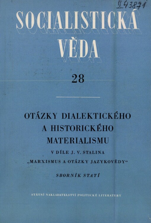 Otázky dialektického a historického materialismu v díle J.V. Stalina 