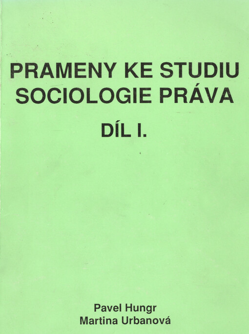 Prameny ke studiu sociologie práva