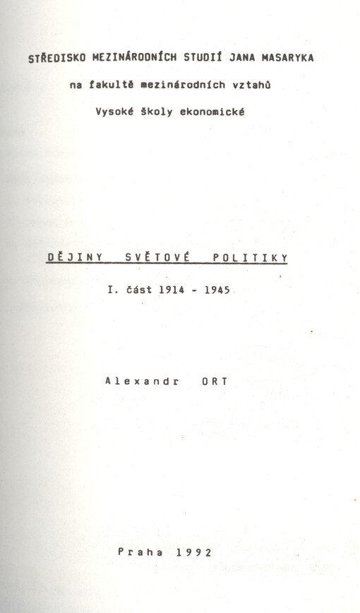 Dějiny světové politiky