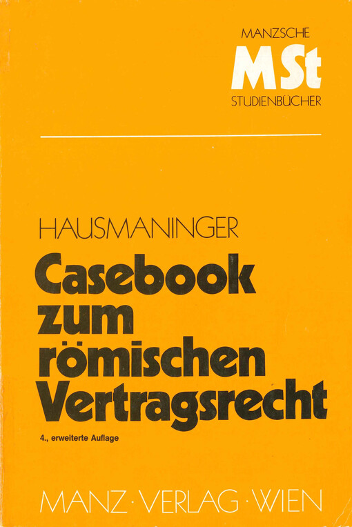 Casebook zum römischen Vertragsrecht