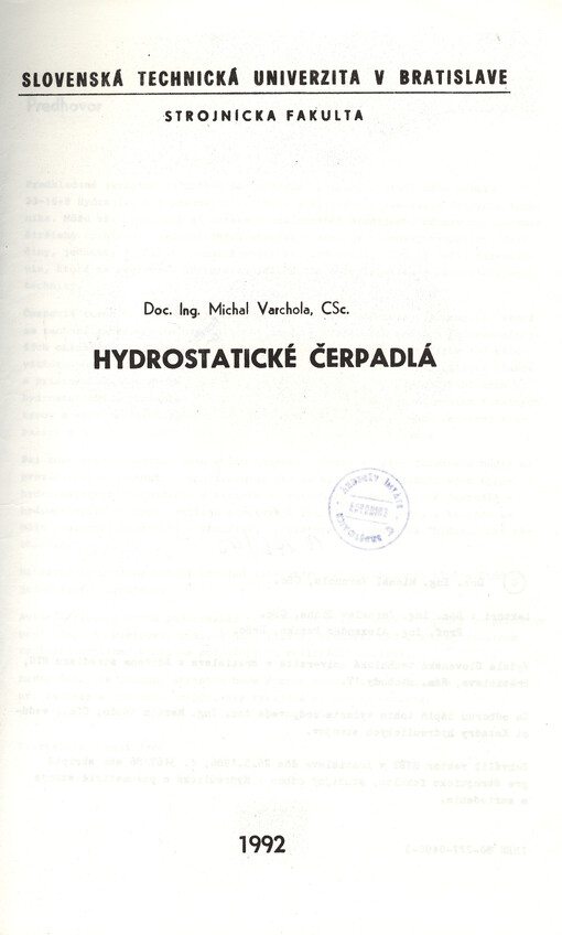 Hydrostatické čerpadlá