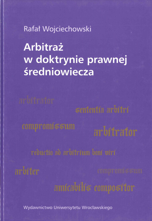 Arbitraż w doktrynie prawnej średniowiecza