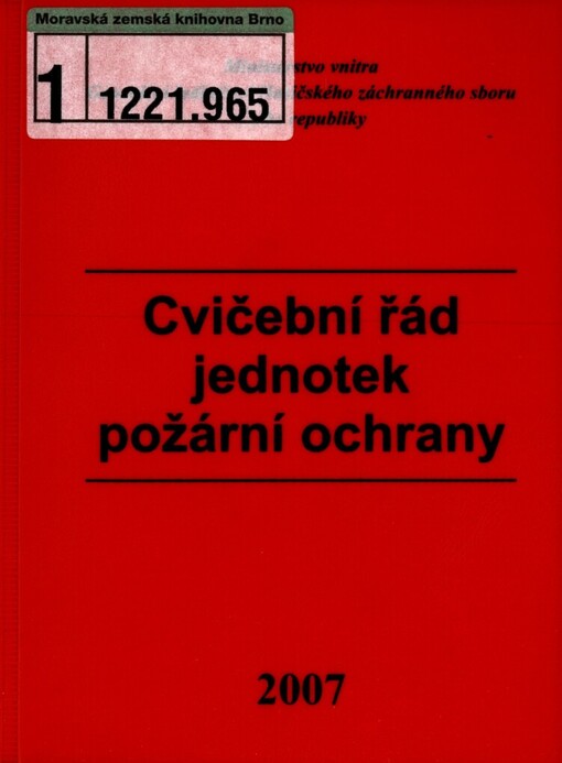 Cvičební řád jednotek požární ochrany