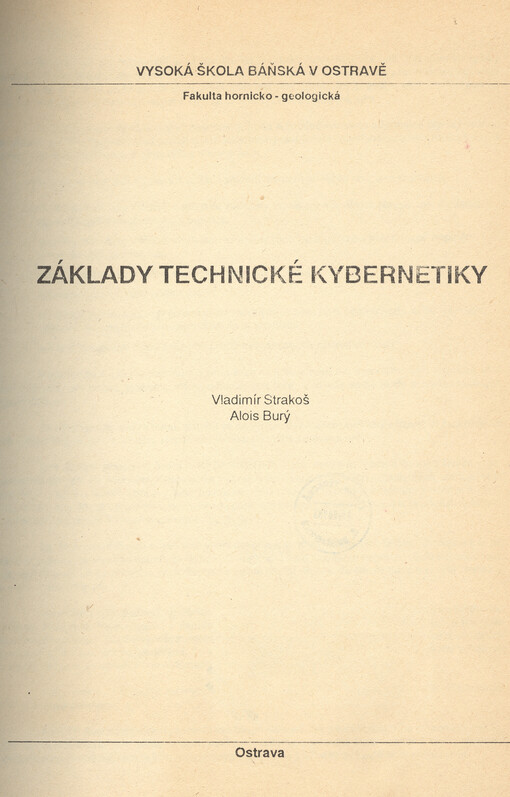 Základy technické kybernetiky