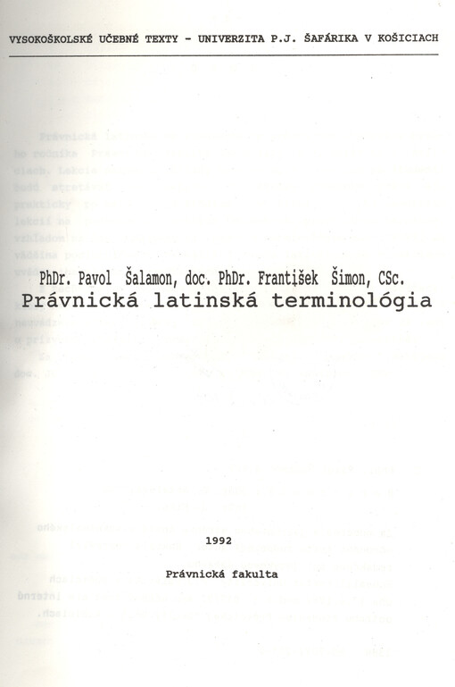 Právnická latinská terminológia