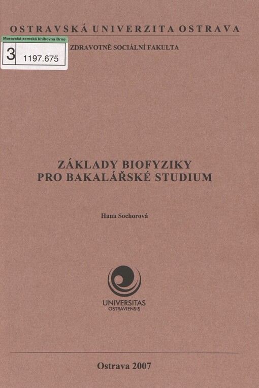 Základy biofyziky pro bakalářské studium