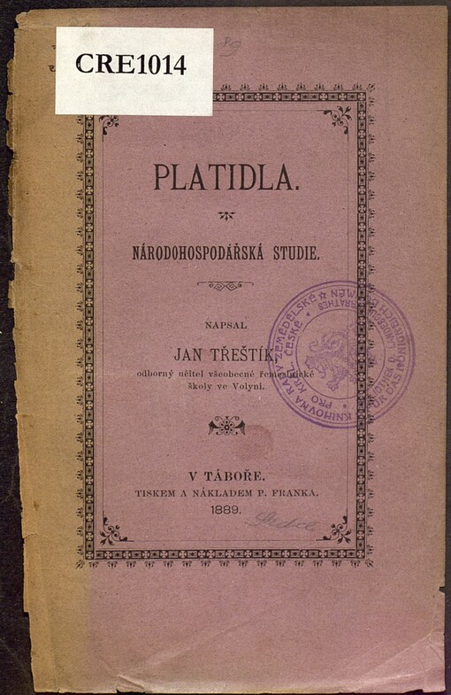 Platidla: národohospodářská studie