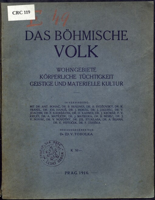 Das böhmische Volk :Wohngebiete : Körperliche Tüchtigkeit : Geistige und materielle Kultur
