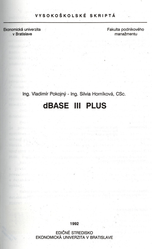 dBase III plus