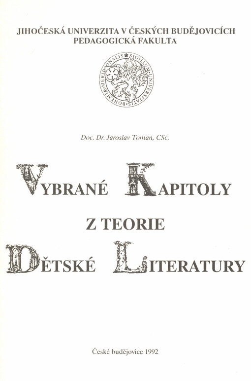 Vybrané kapitoly z teorie dětské literatury