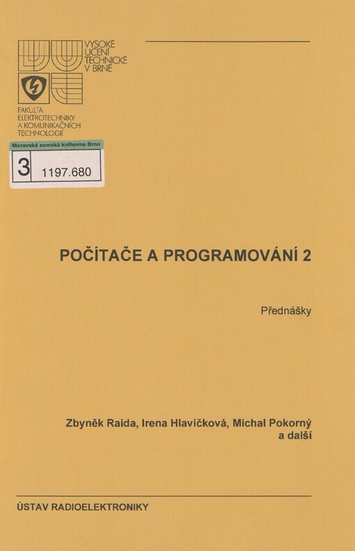 Počítače a programování 2: přednášky