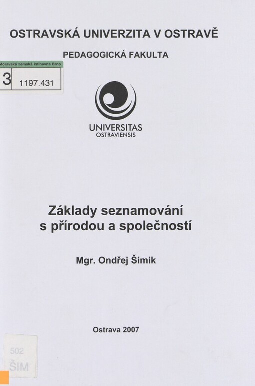 Základy seznamování s přírodou a společností