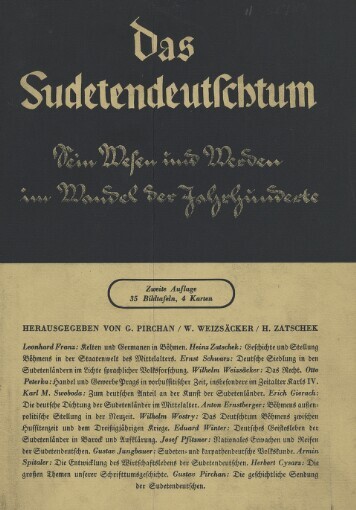 Das Sudetendeutschtum :sein Wesen und Werden im Wandel der Jahrhunderte