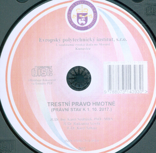 Trestní právo hmotné : (právní stav k 1.10.2017)