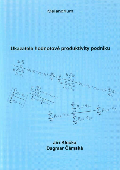 Ukazatele hodnotové produktivity podniku