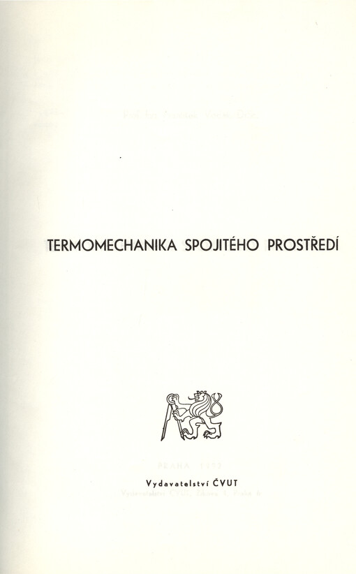 Termomechanika spojitého prostředí
