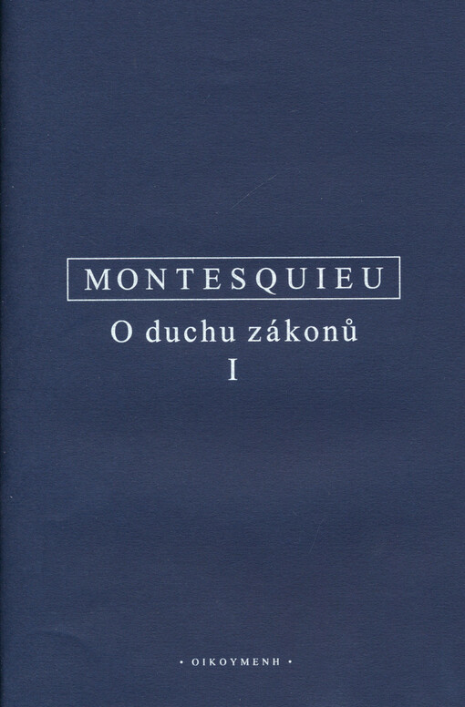 O duchu zákonů I.