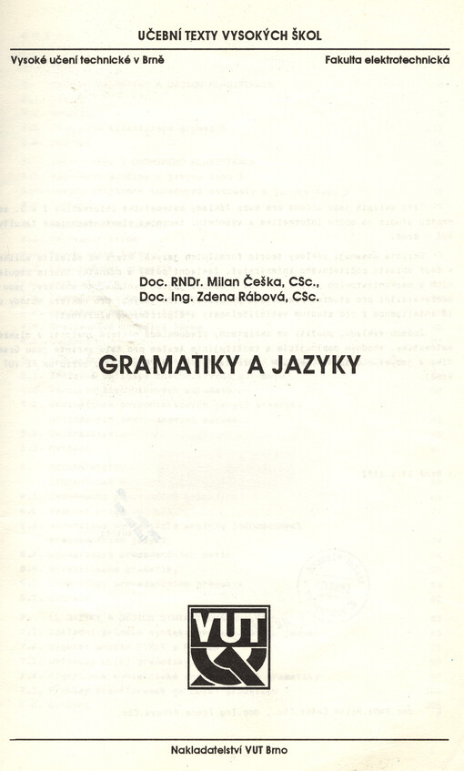 Gramatiky a jazyky