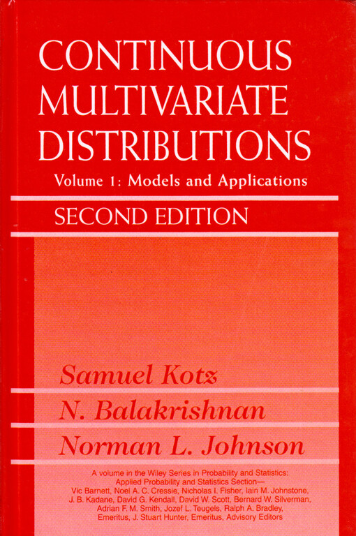 Continuous multivariate distributions. Volume 1, Models and applications