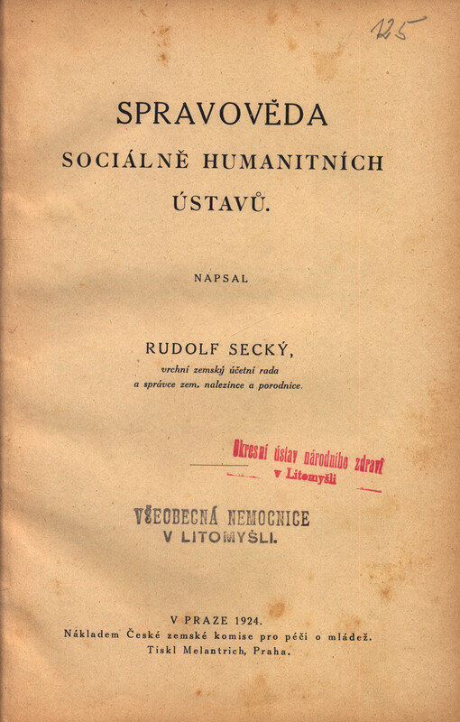 Spravověda sociálně humanitních ústavů