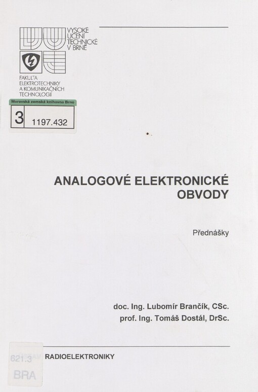 Analogové elektronické obvody: přednášky